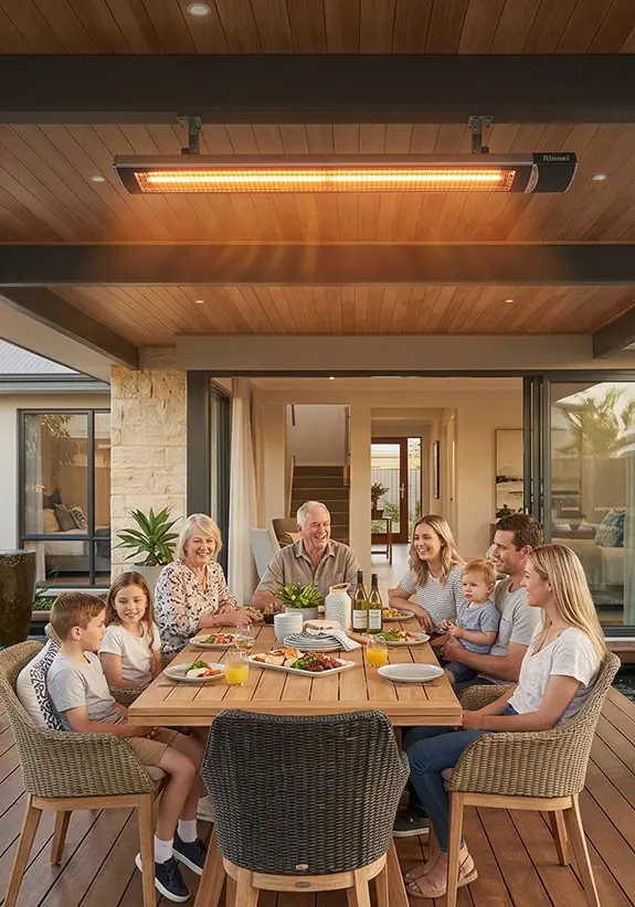 Extend the enjoyment of your outdoor spaces year-round with Rinnai outdoor heating solutions