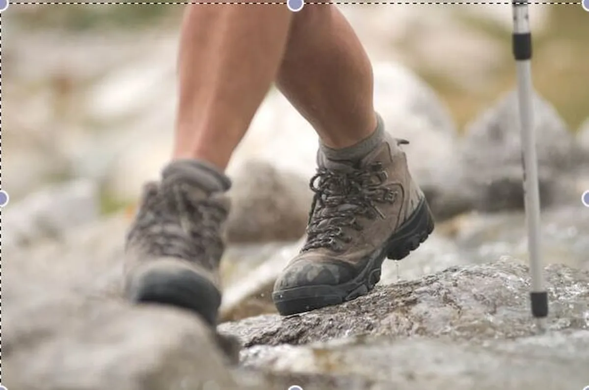 Chaussures de marche sur un chemin — coaching en marchant