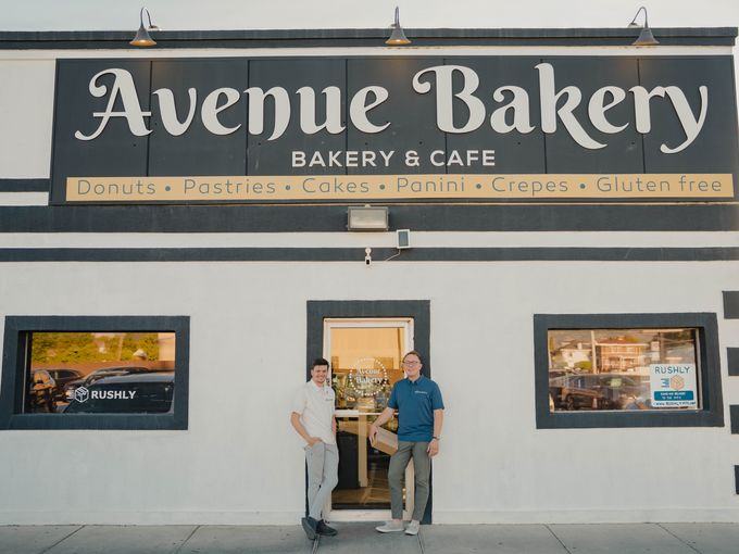 Rushly partner in American Fork — Avenue Bakery with Josh Goodwin (left) and Josh Hapairai-Hansen (right)