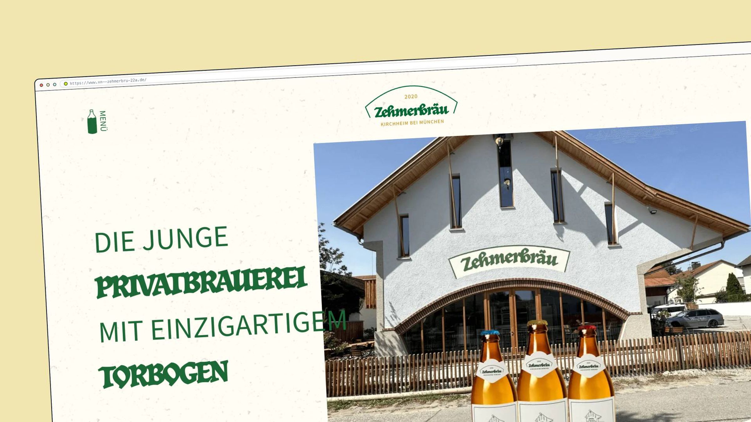 Zehmerbräu — Unternehmenswebsite mit besonderer UI auf Storyblok & Nuxt
