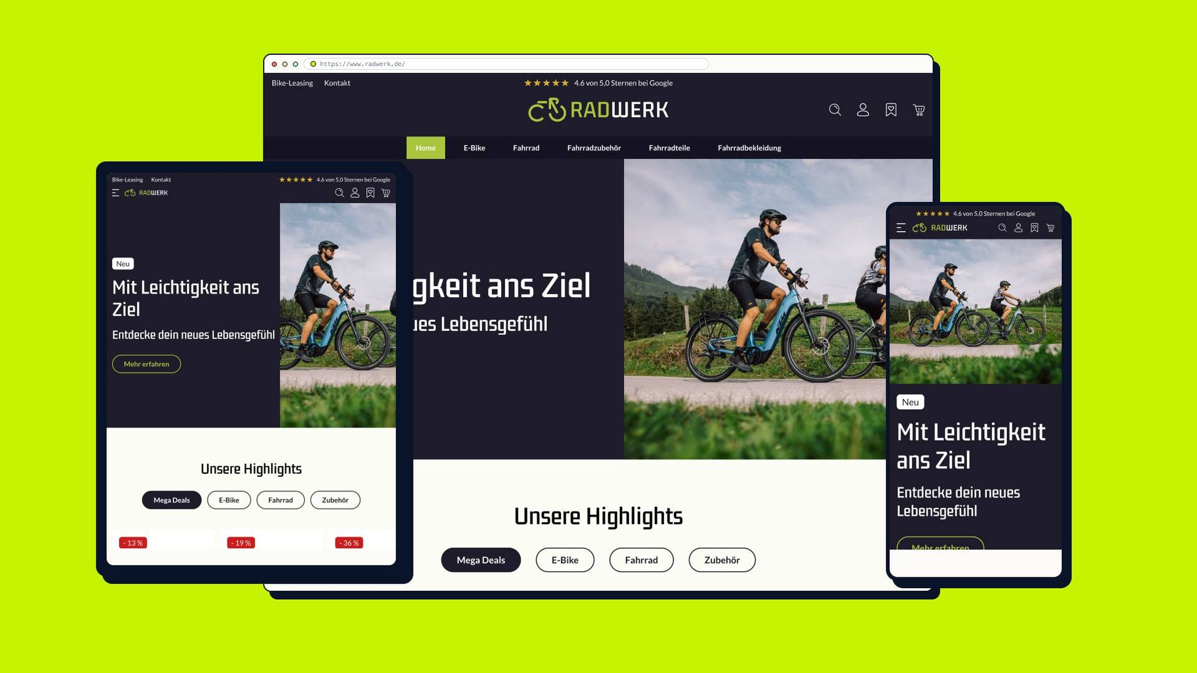 Radwerk — Shopify Headless mit Bike Leasing, Idealo-Feed und Versandautomatisierung