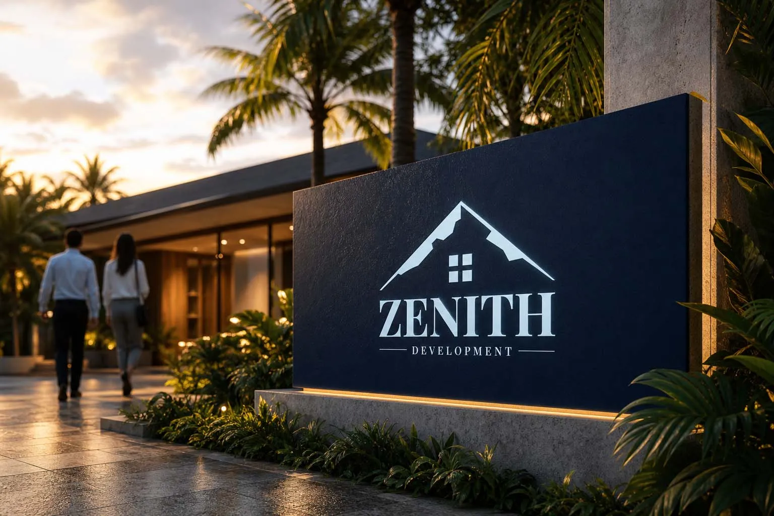 Zenith Development website displayed across desktop and mobile screens, presenting real estate projects and development expertise in Indonesia.