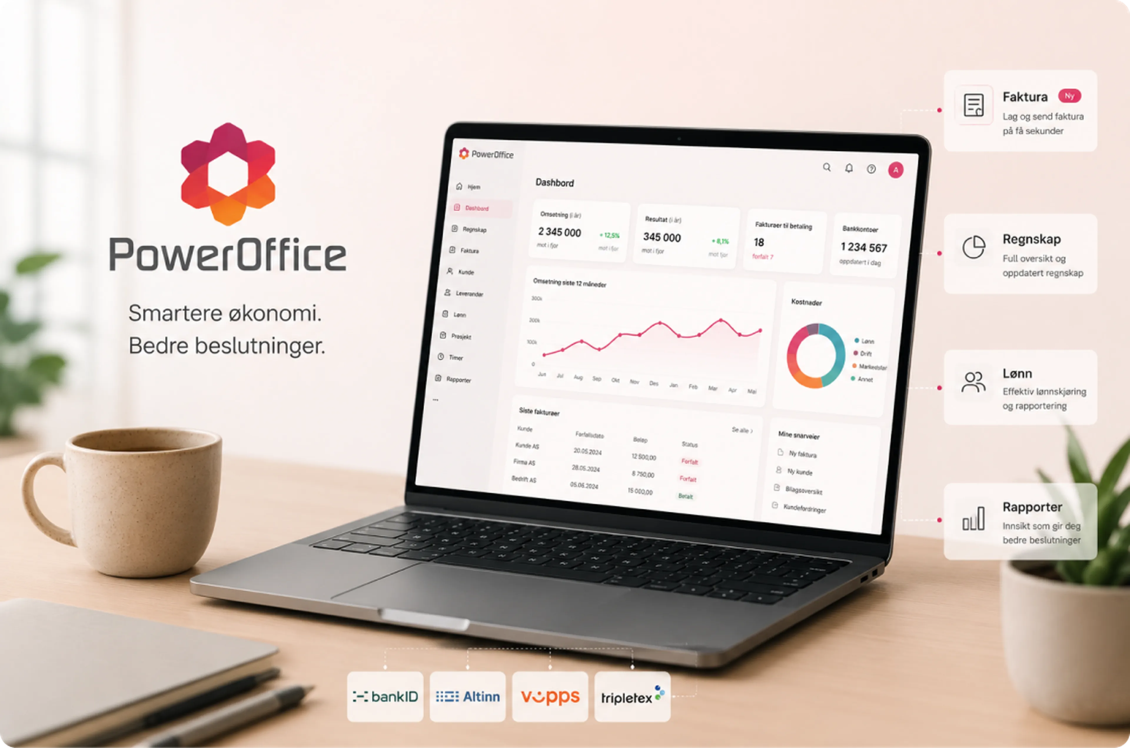 PowerOffice-dashbord