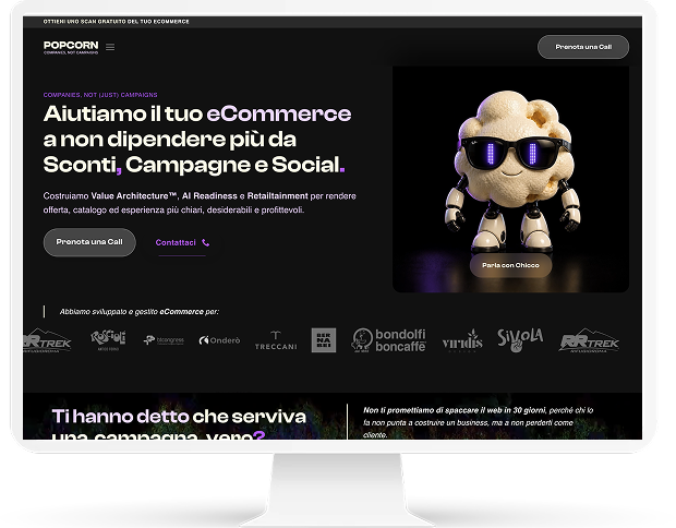 Screenshot sito Popcorn