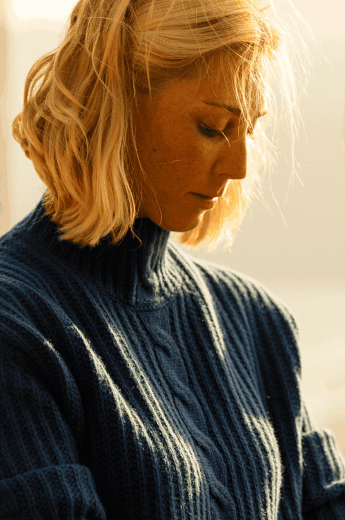 Women's knitwear detail