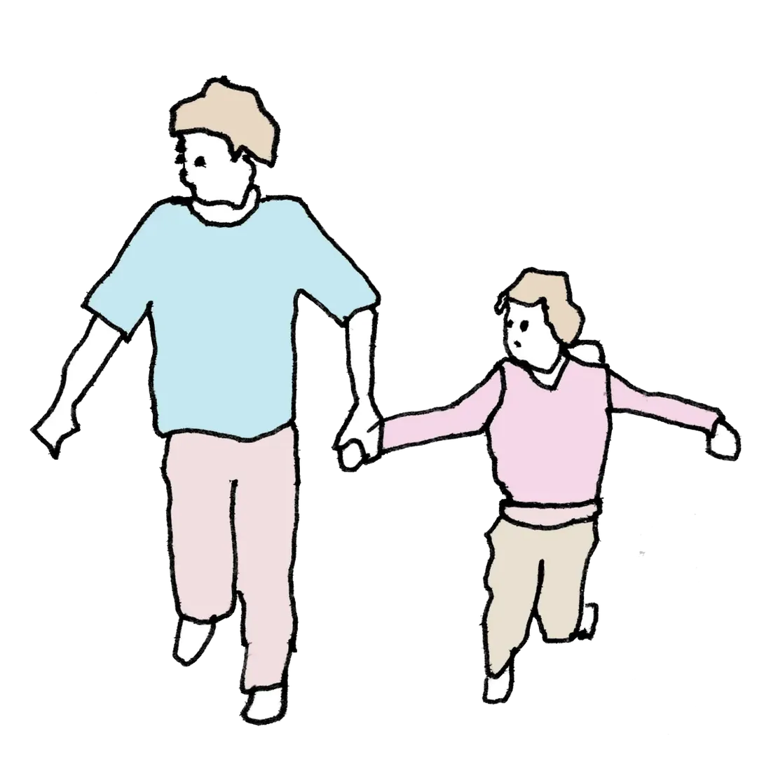 Illustration: Erwachsener und Kind