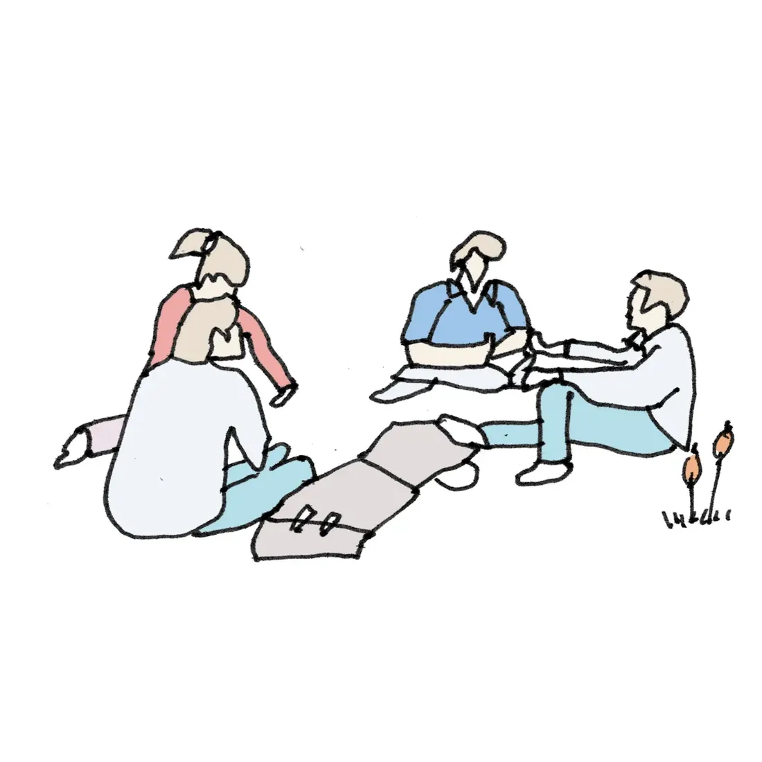 Illustration einer Gesprächsrunde