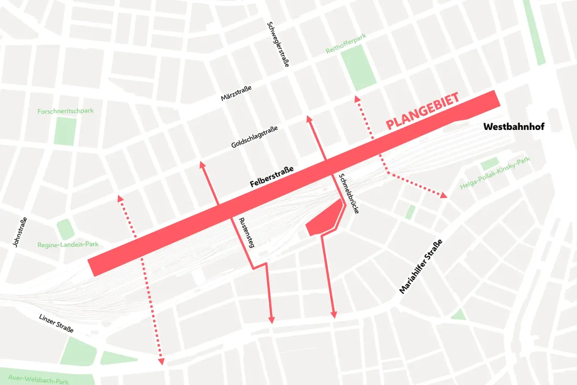 Karte des Planungsgebiets