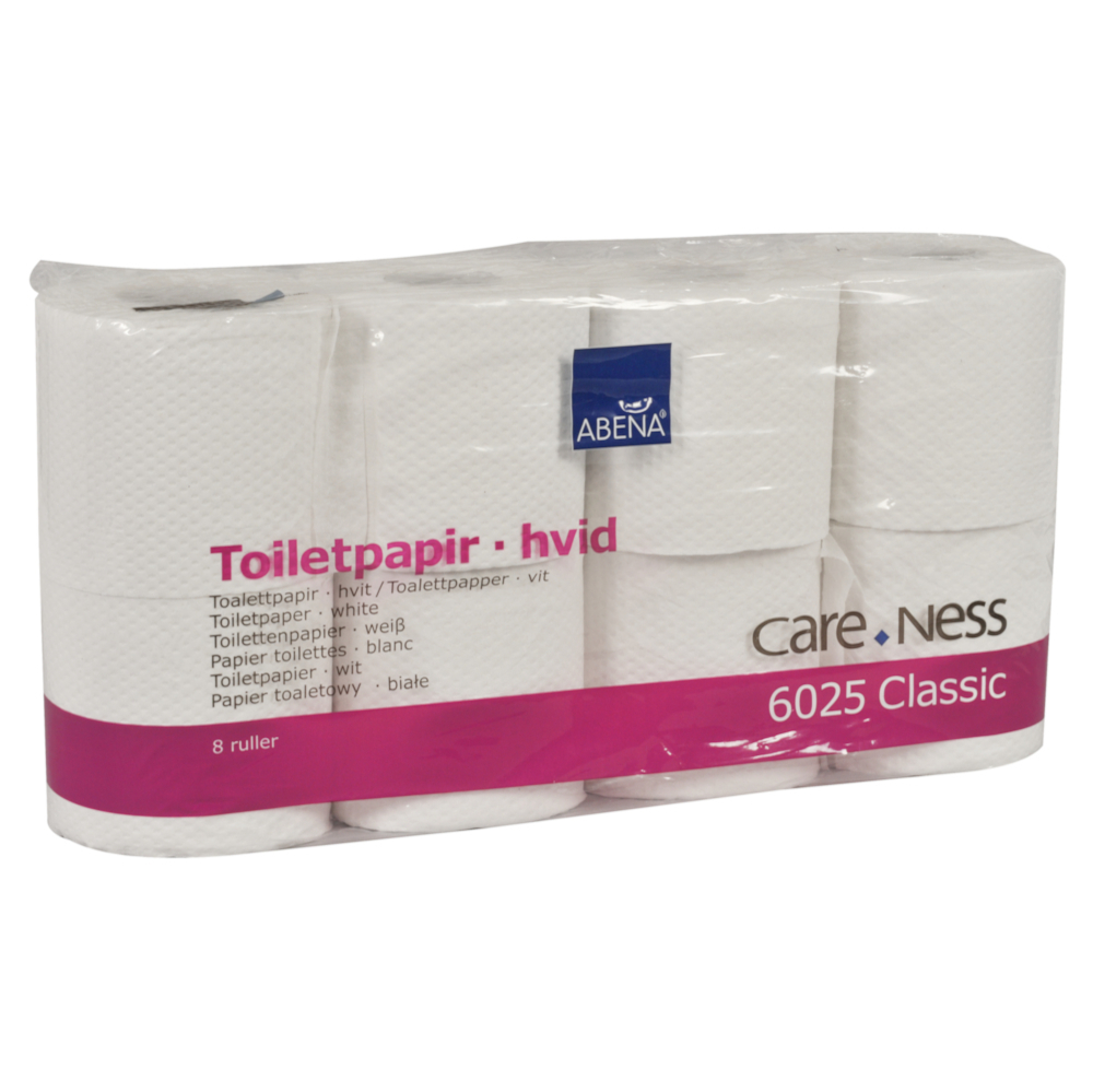 Toiletpapir, 2 lags, 34,5m x 9,4cm, Ø10,8cm, hvid, 100% genbrugspapir produkt fra CurantTeknik