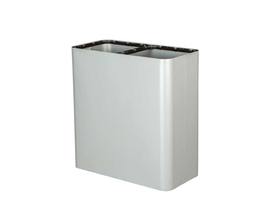Genbrugsstation i grå – 2 x 100 liter produkt fra CurantTeknik