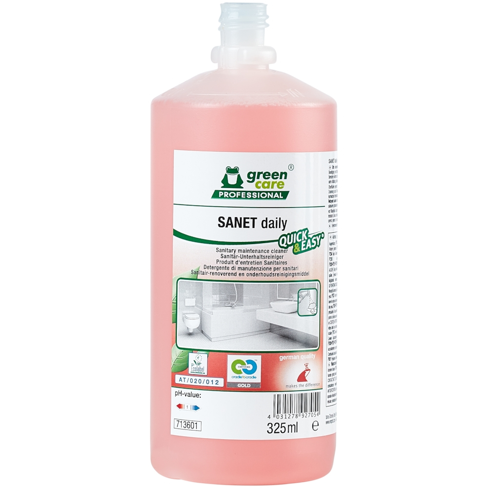 Sanitetsrengøring – Tana SANET Daily Quick and Easy 6 x 325 ml rengøringsmiddel fra Tana