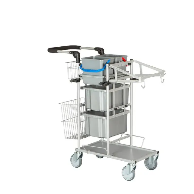 Tina Trolley – ERGO rengøringsvogn m. Kop/Fugt-system 2×6 liter