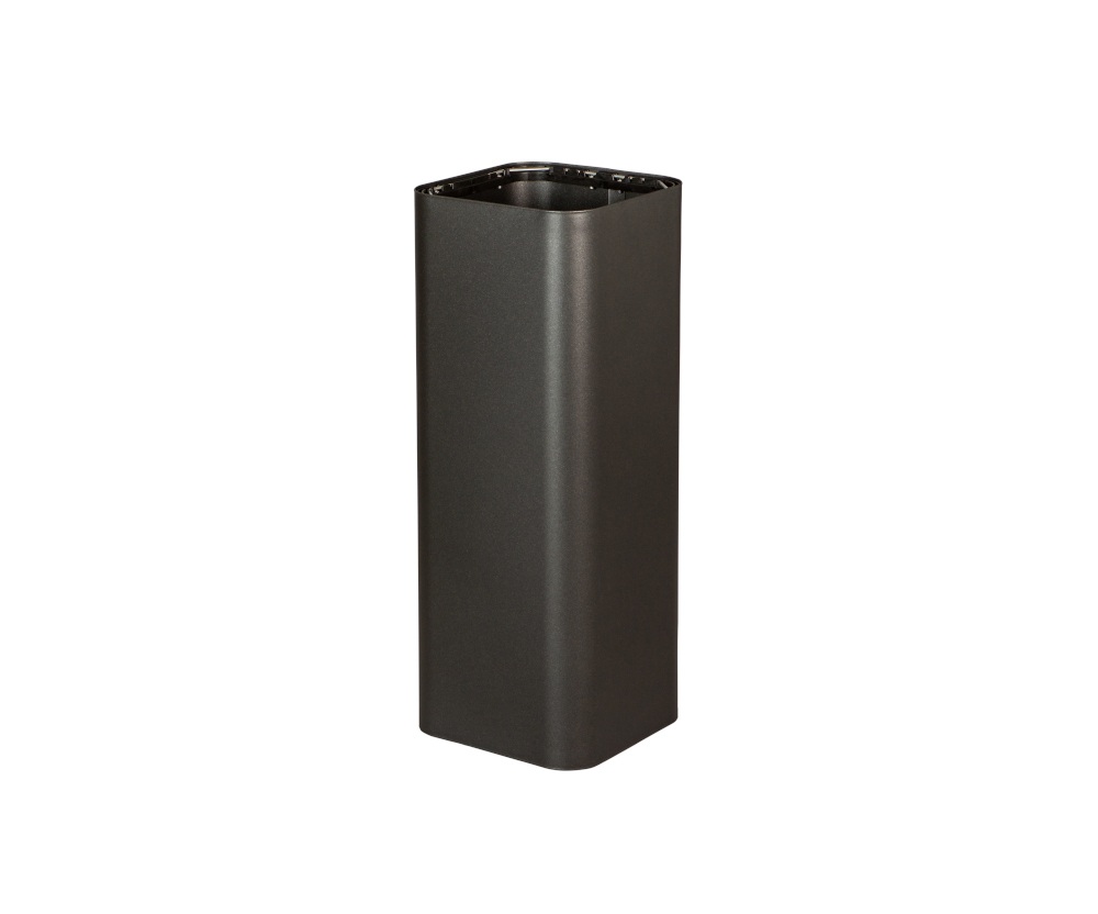 Firkantet affaldsbeholder i sort – 60 liter produkt fra CurantTeknik
