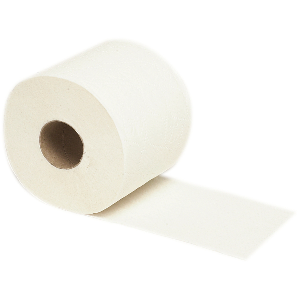 8 ruller toiletpapir, 3 lags, 34,2m x 9,75cm, hvid, 100% nyfiber produkt fra CurantTeknik