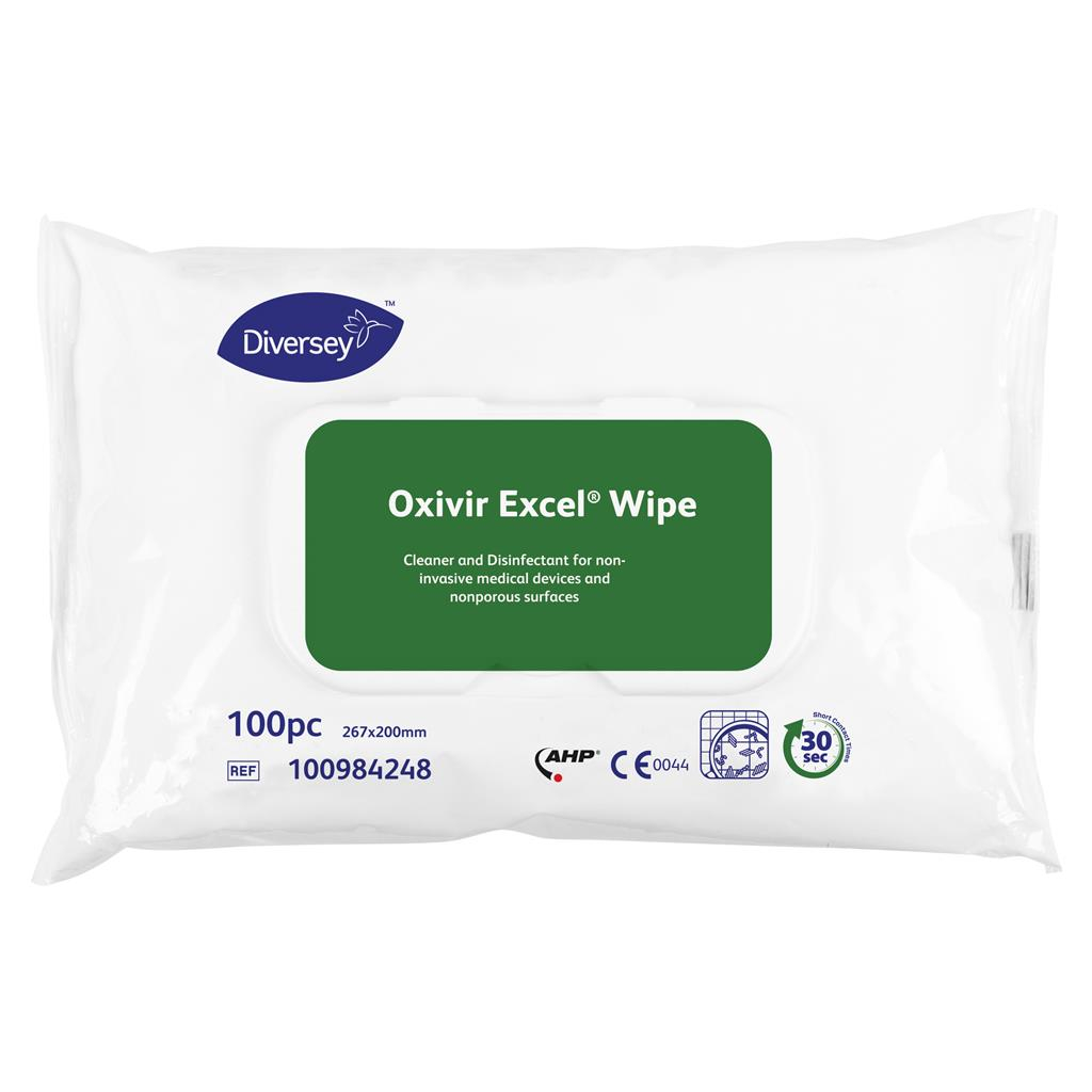 Desinfektionsserviet – Diversey Oxivir Excel wipes – 12 x 100 stk. rengøringsmiddel fra Diversey