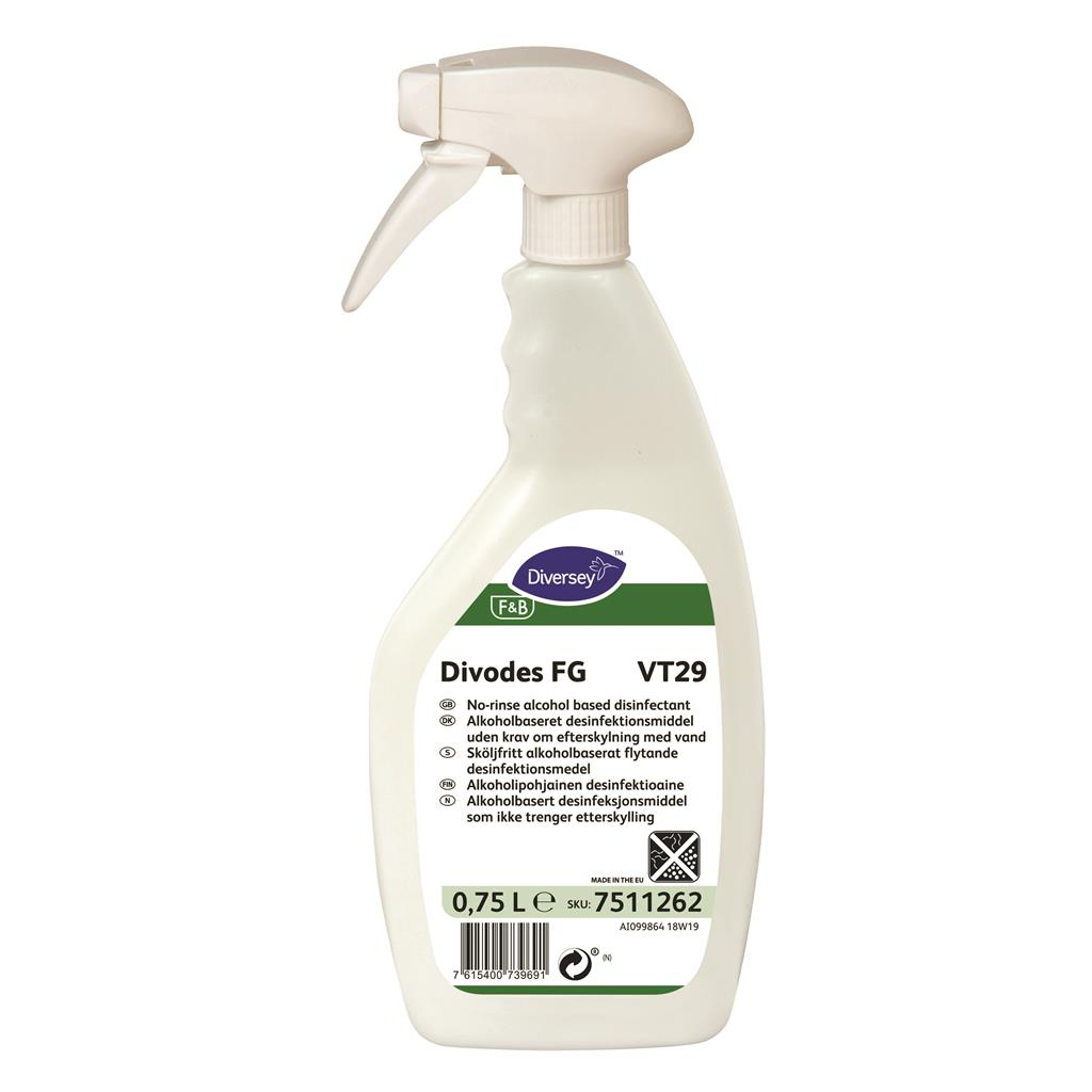 Desinfektionsmiddel – Diversey Divodes FG 6 x 750ml rengøringsmiddel fra Diversey
