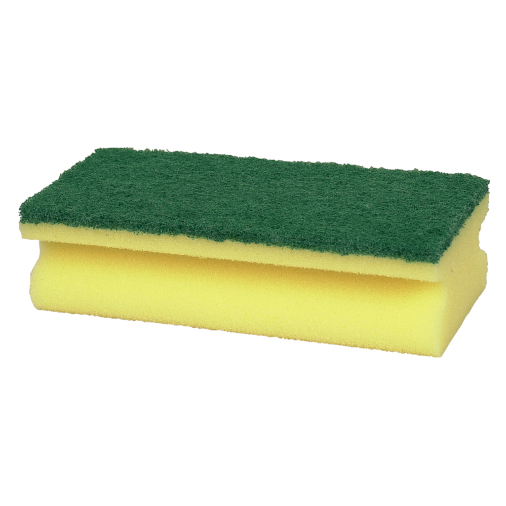 Skuresvamp – grov skureeffekt, 15x7x5cm, grøn, polyester/nylon x 100 produkt fra CurantTeknik