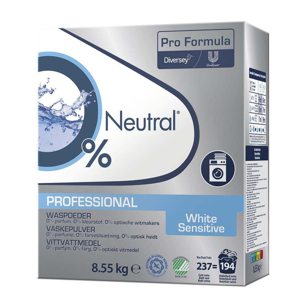 Vaskepulver – Diversey Neutral Professional White Sensitive rengøringsmiddel fra Diversey