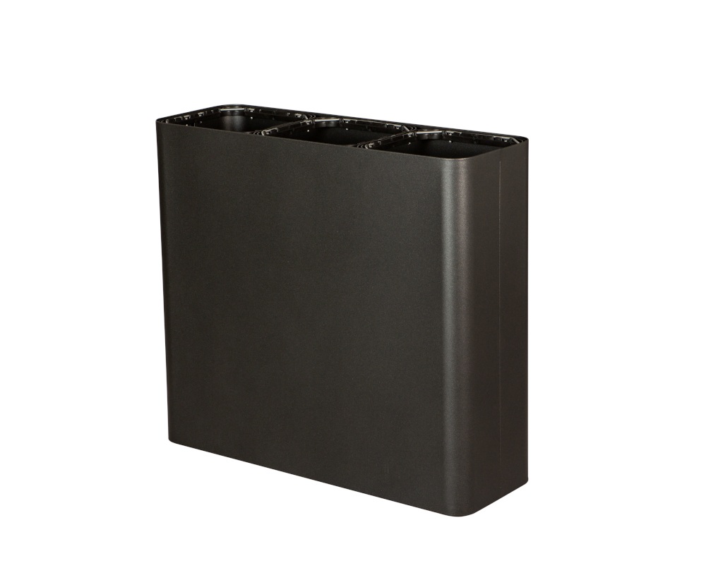 Genbrugsstation i sort – 3 x 60 liter produkt fra CurantTeknik