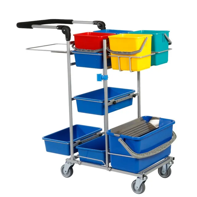Tina Trolley – ERGO rengøringsvogn med drypsystem – lille udgave