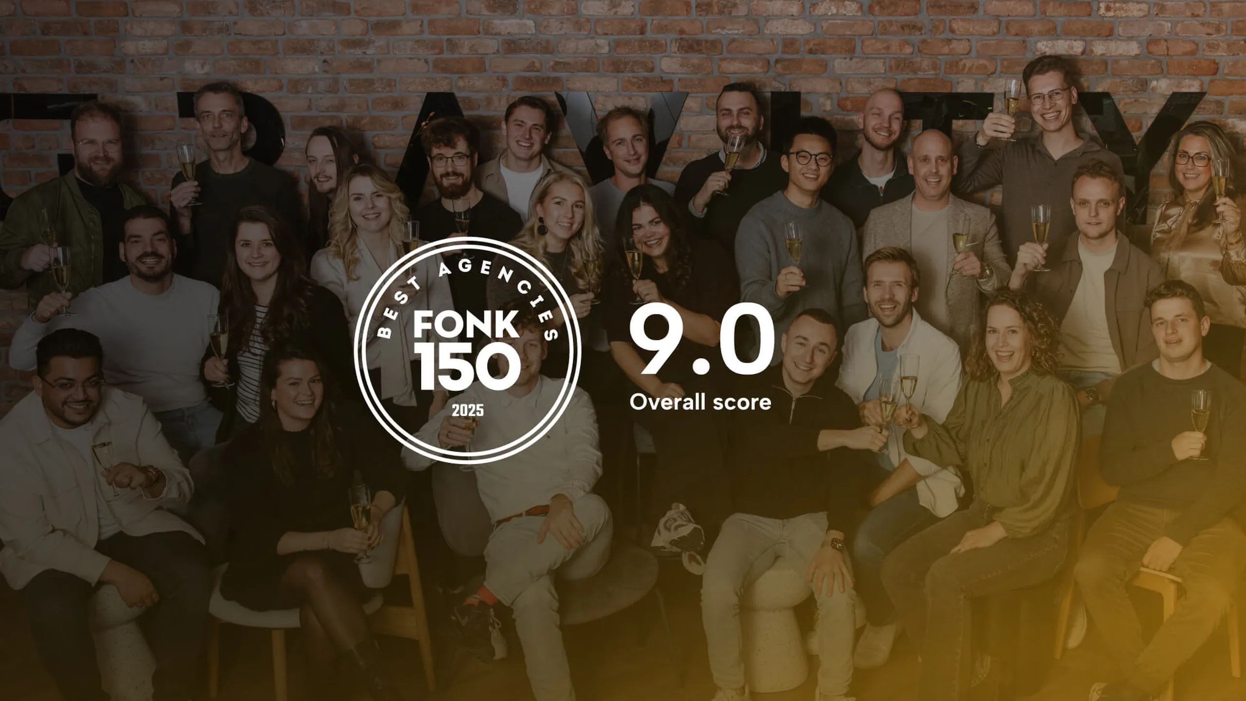 Klanttevredenheidsscore van 9+ in de FONK150 – Best Agencies of the Year 2025