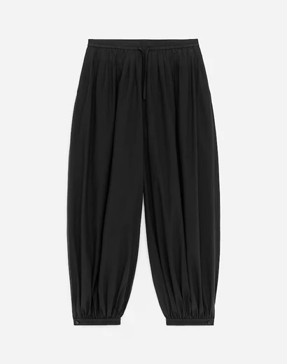 Balloon cotton trousers