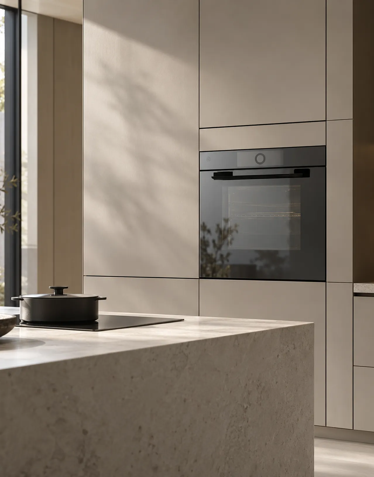 Moderne keuken met ingebouwde oven