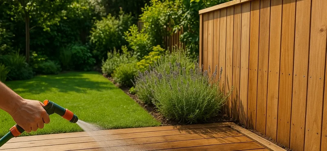 Tuinhout schoonmaken