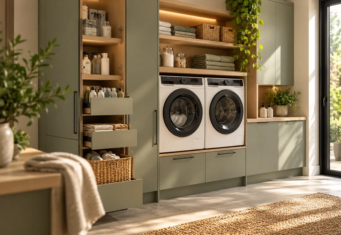 Opbergkast met wasmachine