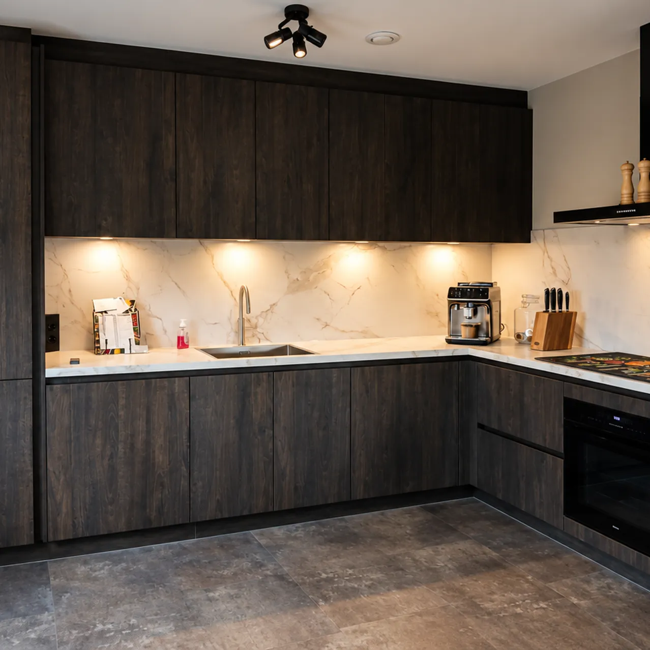 Legio keuken in de kleur sherwood
