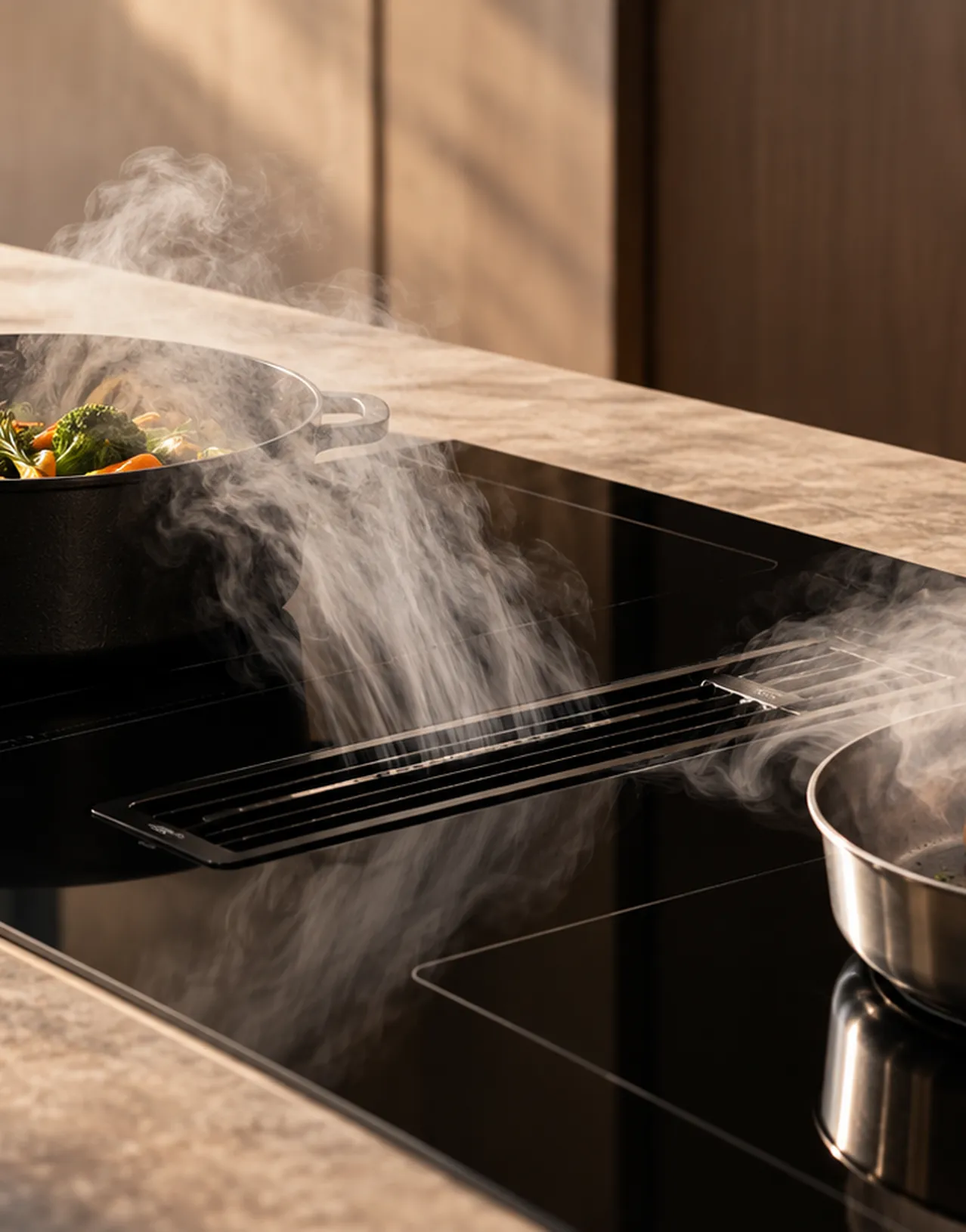 Luxe keuken met dampafzuiging