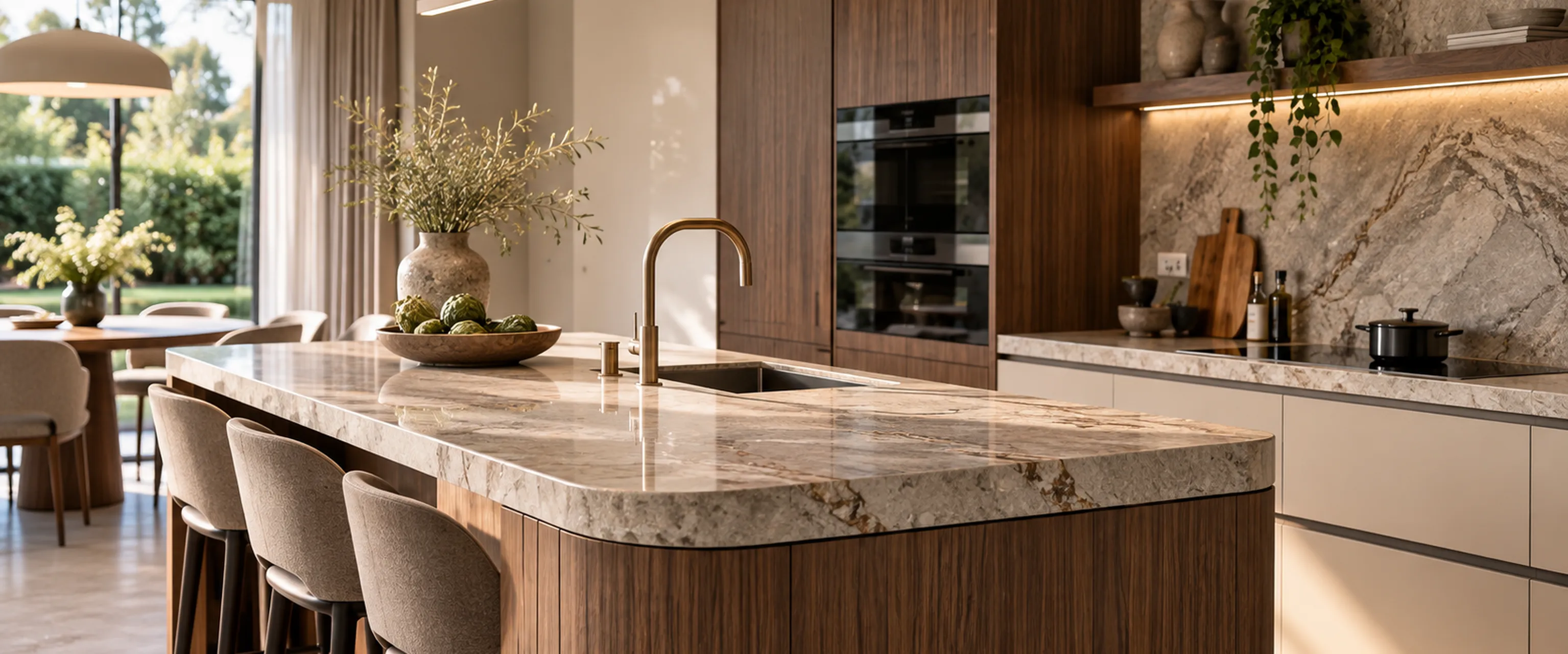 Warme moderne droomkeuken met eiland 1