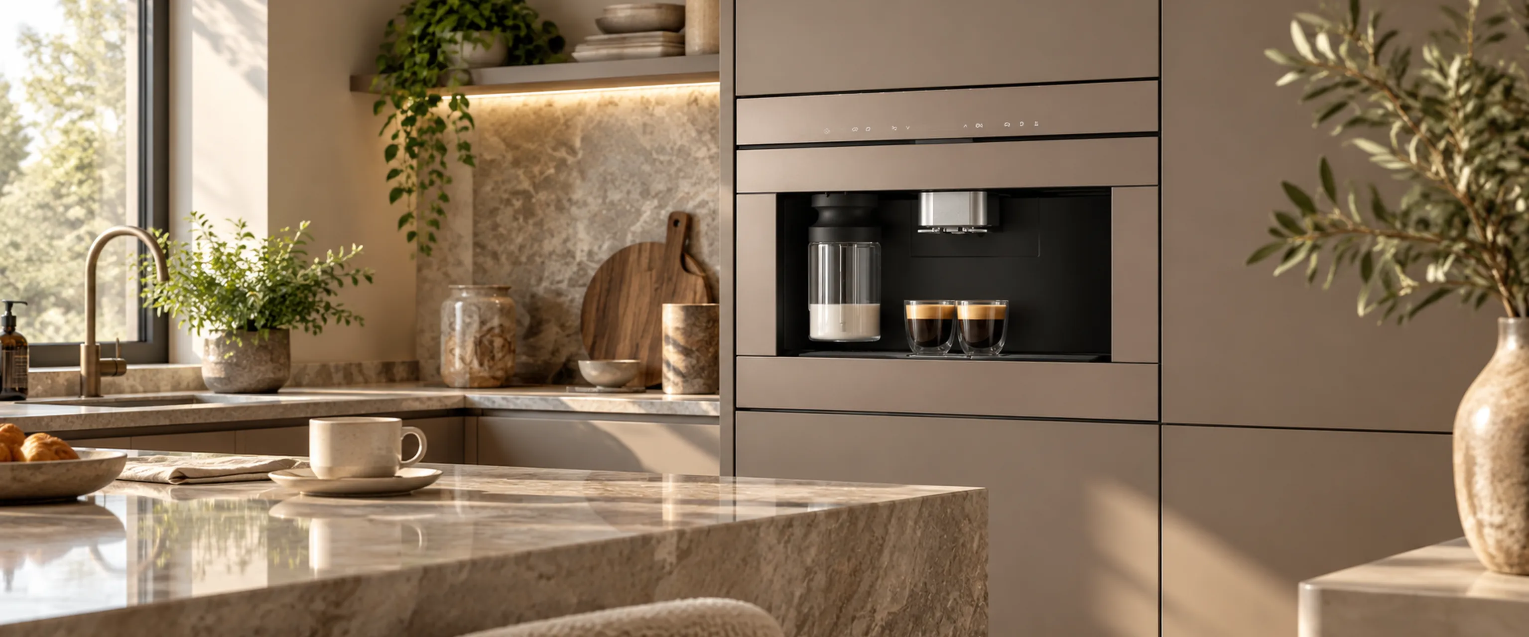 Miele keuken met ingebouwde koffiemachine