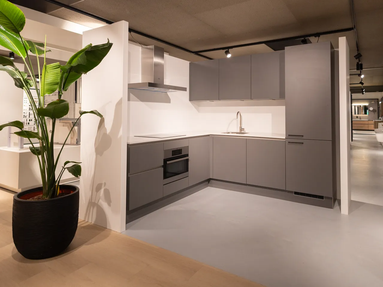 Keuken in de showroom