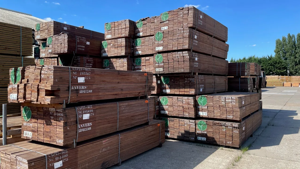 Azobe hout op locatie 3