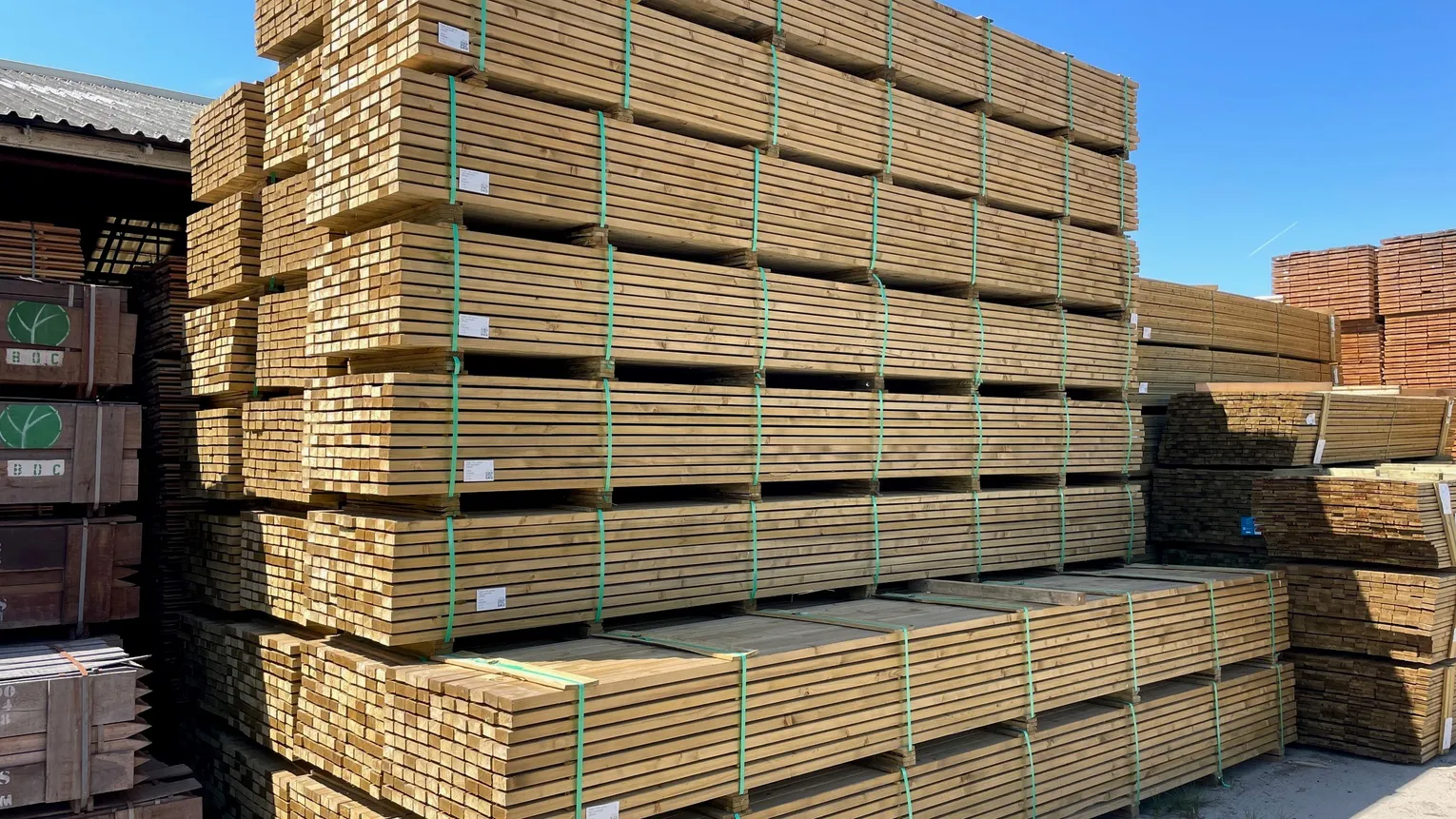 Vuren geimpregneerd op locatie