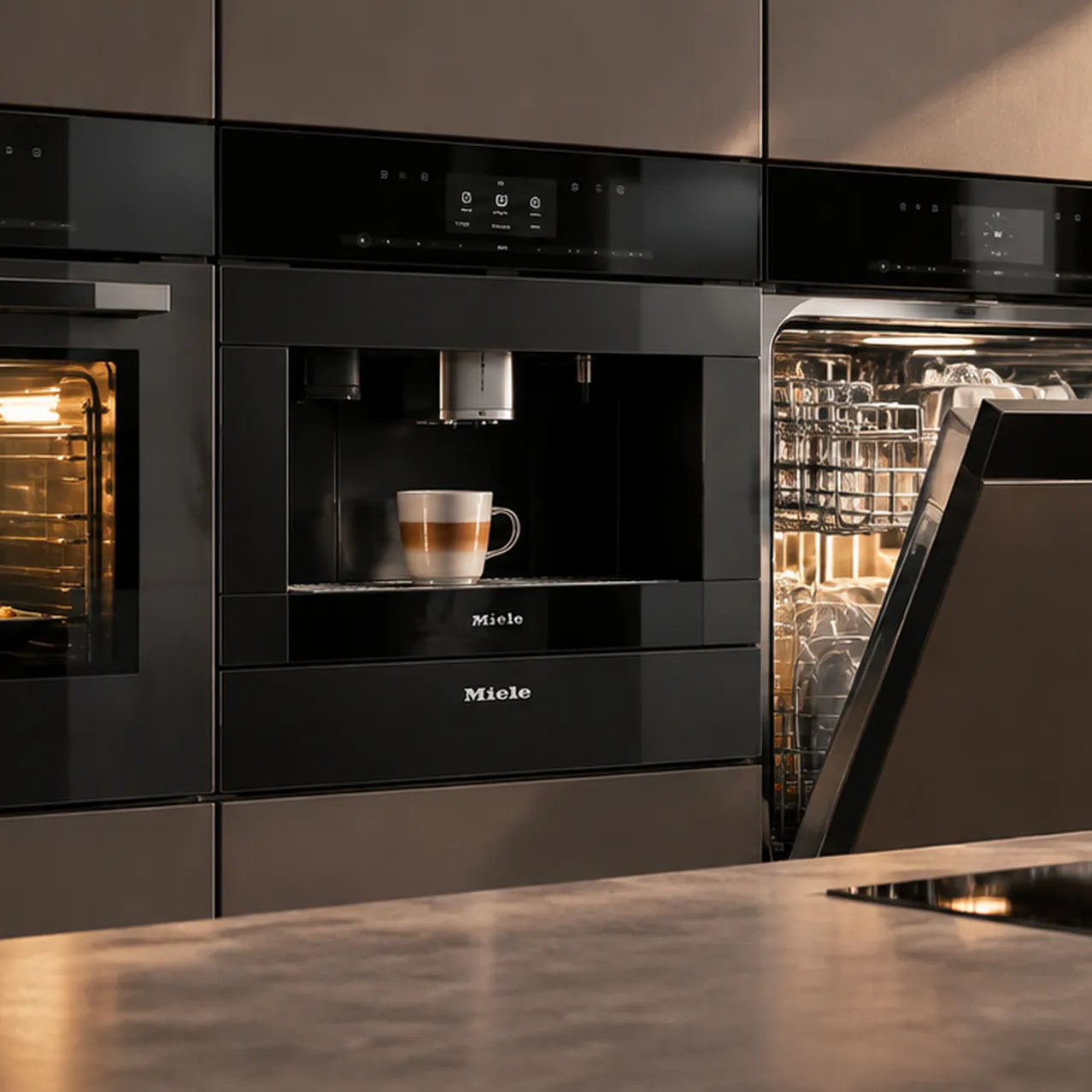 Luxe miele keuken met warme details