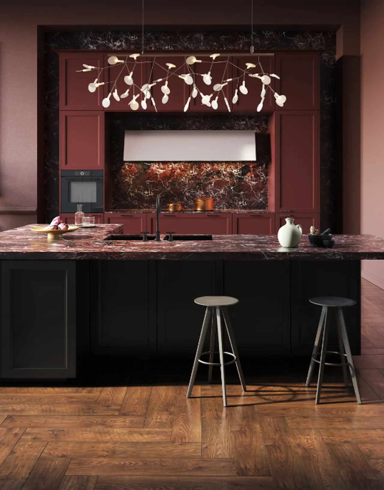 Siematic keuken marmer rood