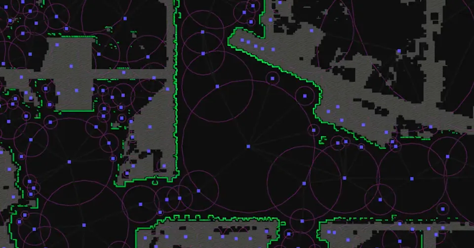 Drone swarm exploration demo
