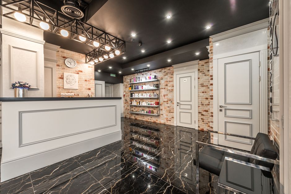 modern spa reception desk where wellness management solution runs daily