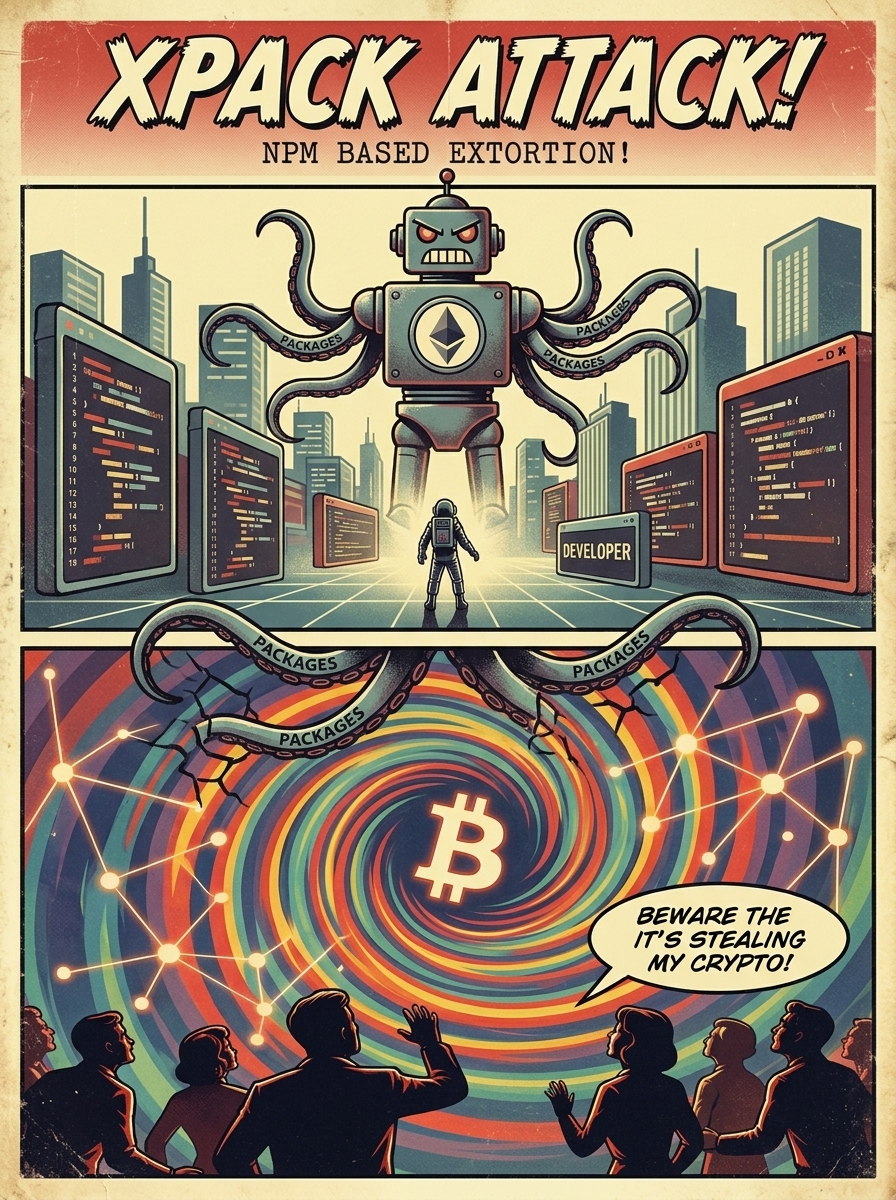 XPACK Malware Disguises Cryptocurrency Extortion as NPM Package Monetization