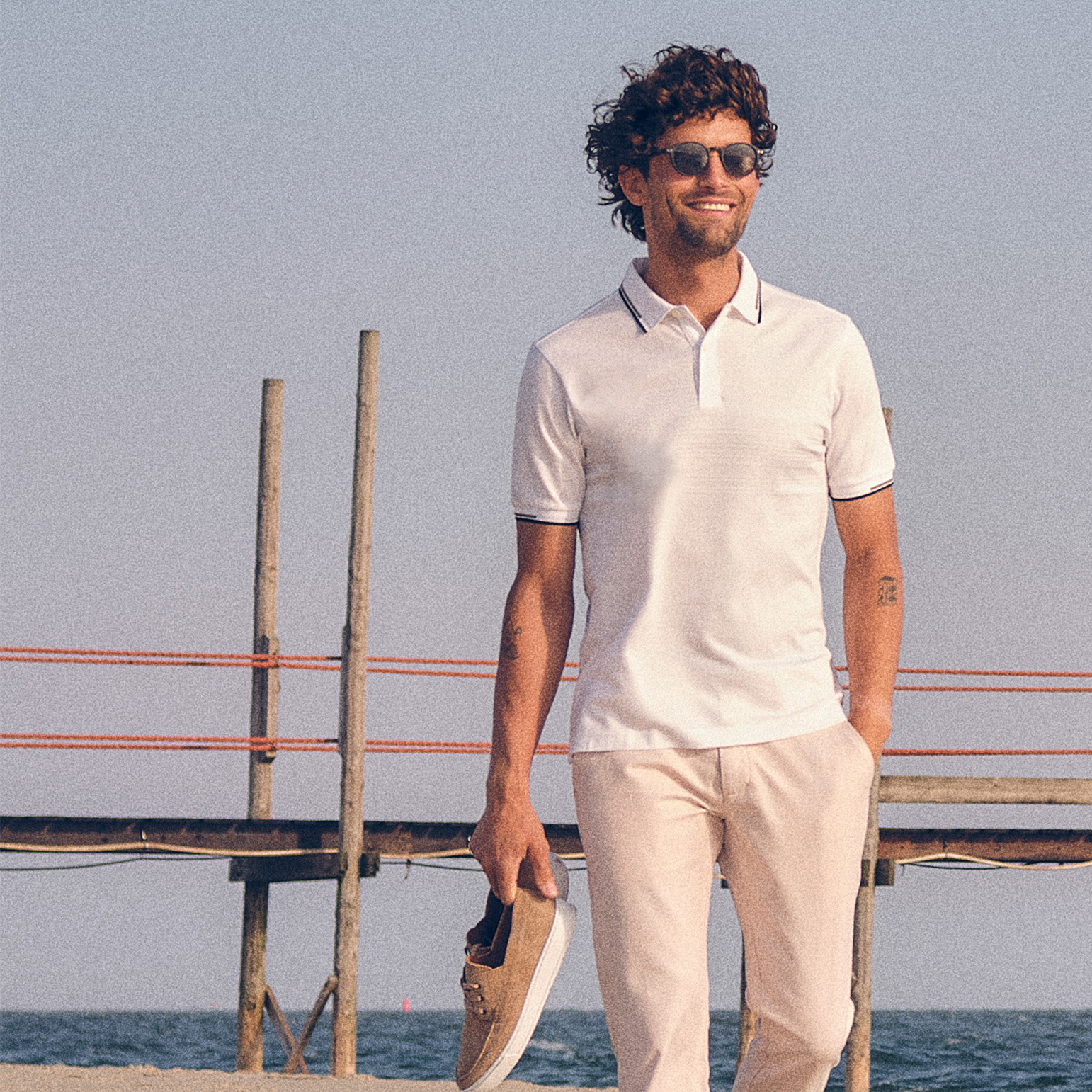 Campbell collectie, model met SS collectie, polo