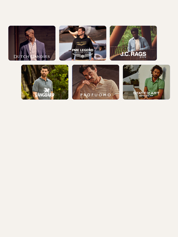 Herobanner OutletforMen, merken Dutch Dandies, Vanguard, PME Legend, Profuomo, J.C. Rags, State of Art