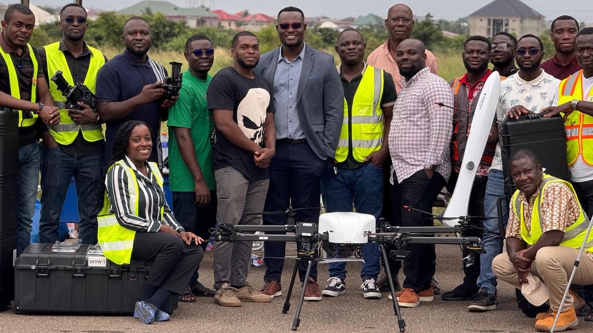 P8 long endurance drone training west africa group photo