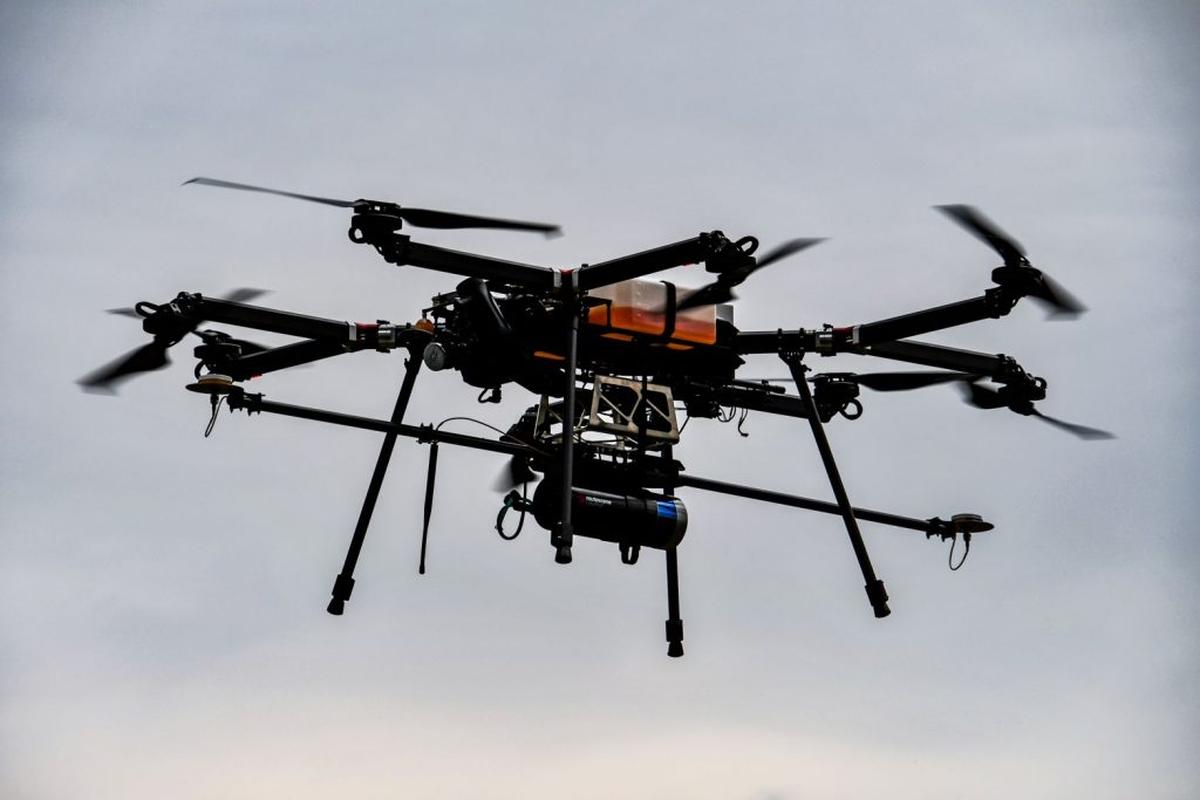 Hybrid LiDAR drone with Routescene lidar