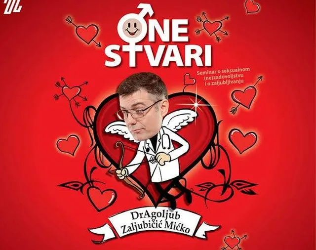 Plakat predstave One stvari sa Mićkom Ljubičićem