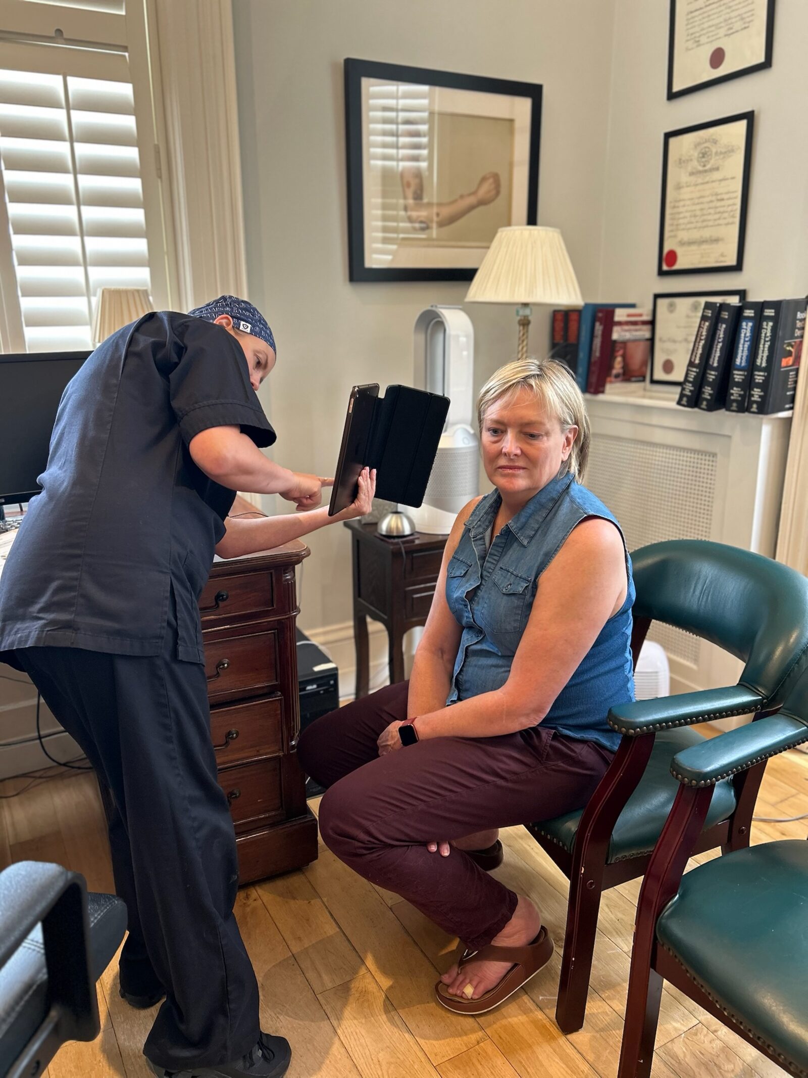 Preparing the procedure room at Cove Lodge Clinic