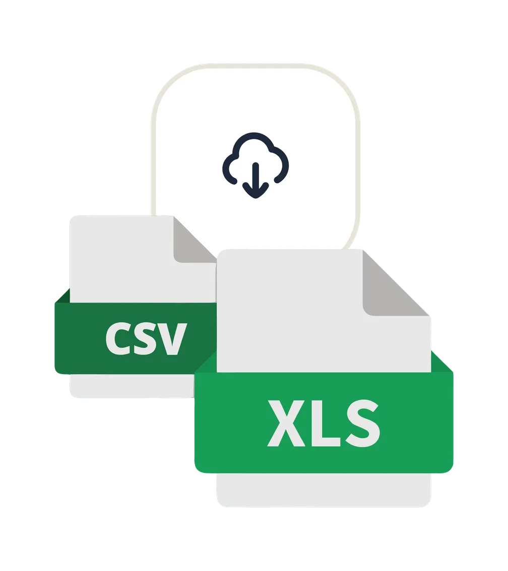 Payroll data exported as an Excel or CSV file
