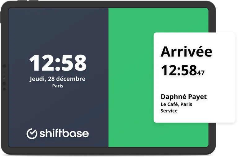 borne de pointage (kiosk) pour la gestion des temps