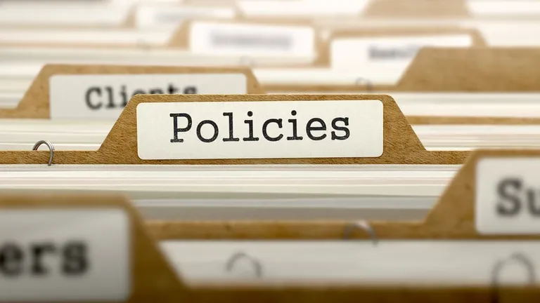 Policies Concept. Word on Folder Register of Card Index. Selective Focus.-2